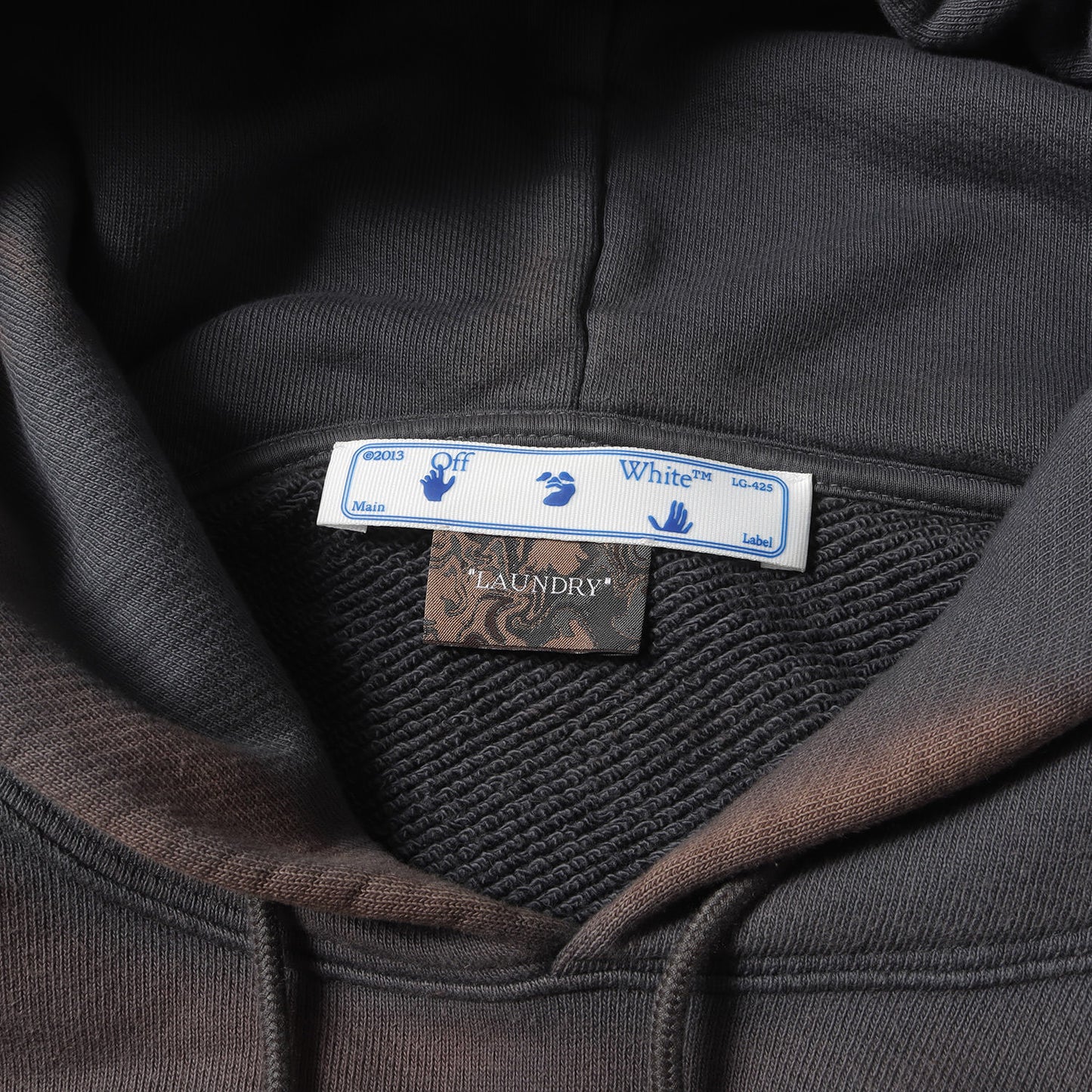 23AW LAUNDRY ブリーチ加工 オーバーサイズ ヘビー スウェットパーカー