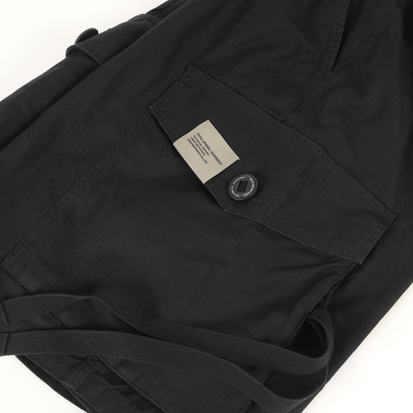 25SS バックサテン ミリタリー ワイド イージー カーゴショーツ(WIDE CARGO SHORT PANTS)