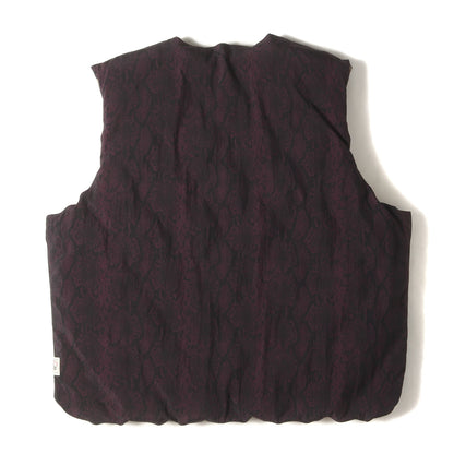 22AW パイソン柄 リバーシブル ダウンベスト(PYTHON REVERSIBLE VEST)