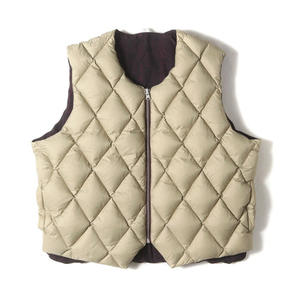 22AW パイソン柄 リバーシブル ダウンベスト(PYTHON REVERSIBLE VEST)
