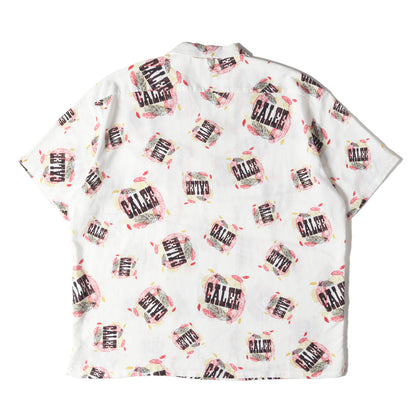 22SS フェザー柄 オープンカラー レーヨン 半袖シャツ(ALLOVER FEATHER PATTERN AMUNZEN CLOTH S/S SHIRT)