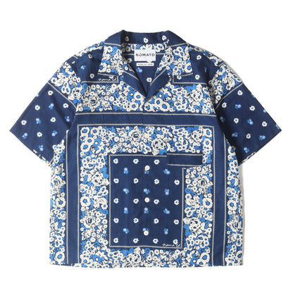 バンダナ柄 オープンカラー 半袖シャツ(Summer Shirt)