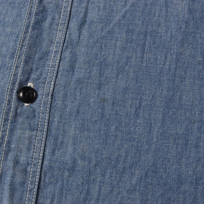 山ポケット プリント シャンブレー ワークシャツ