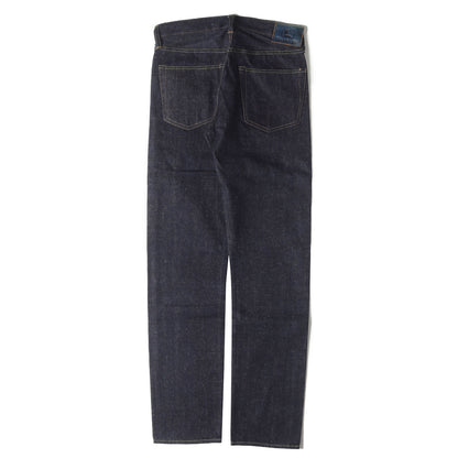 阿波藍混右綾 スリムテーパード デニムパンツ