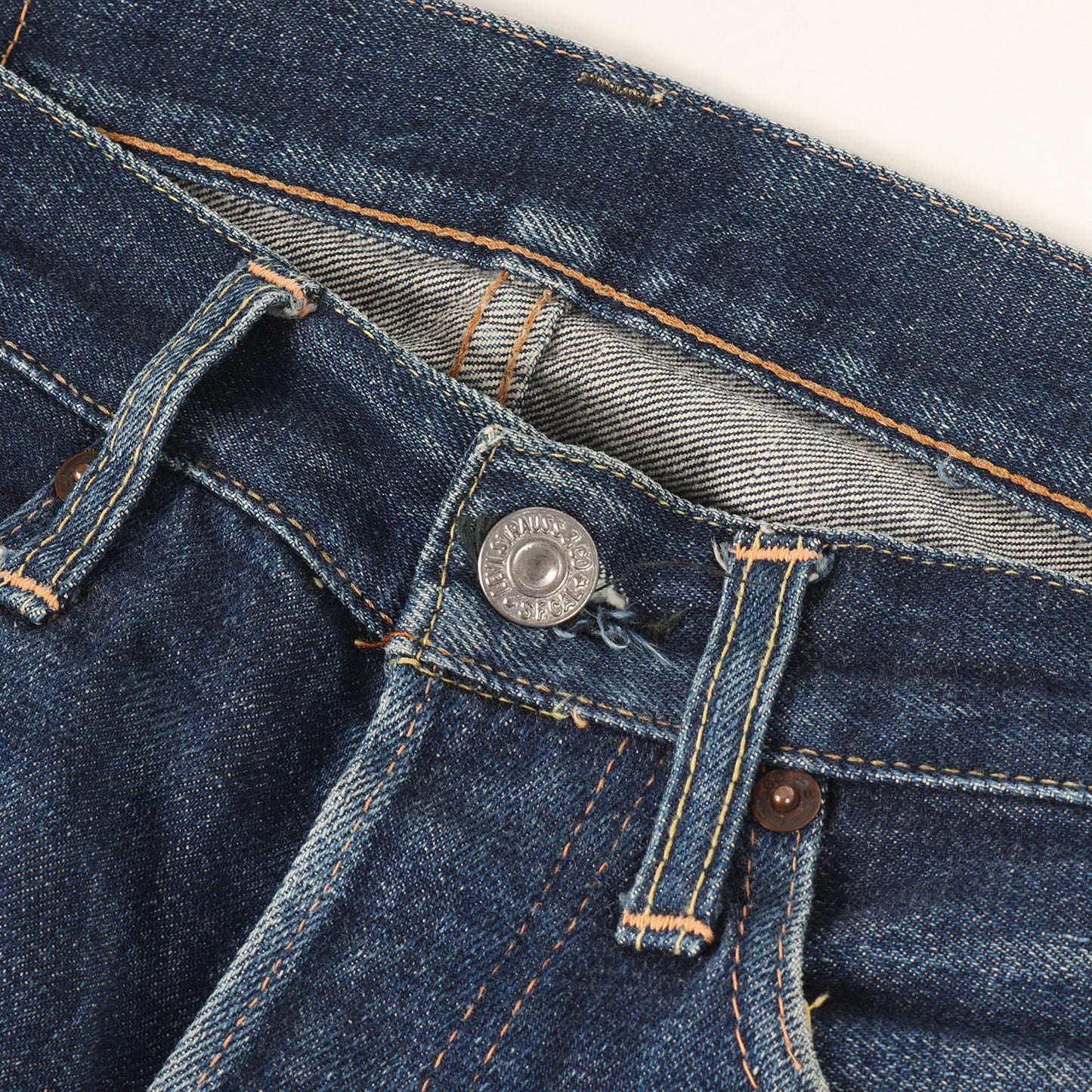 [濃紺 グッドサイズ] 60s 501 Big E デニムパンツ / Vステッチ ボタン裏刻印6