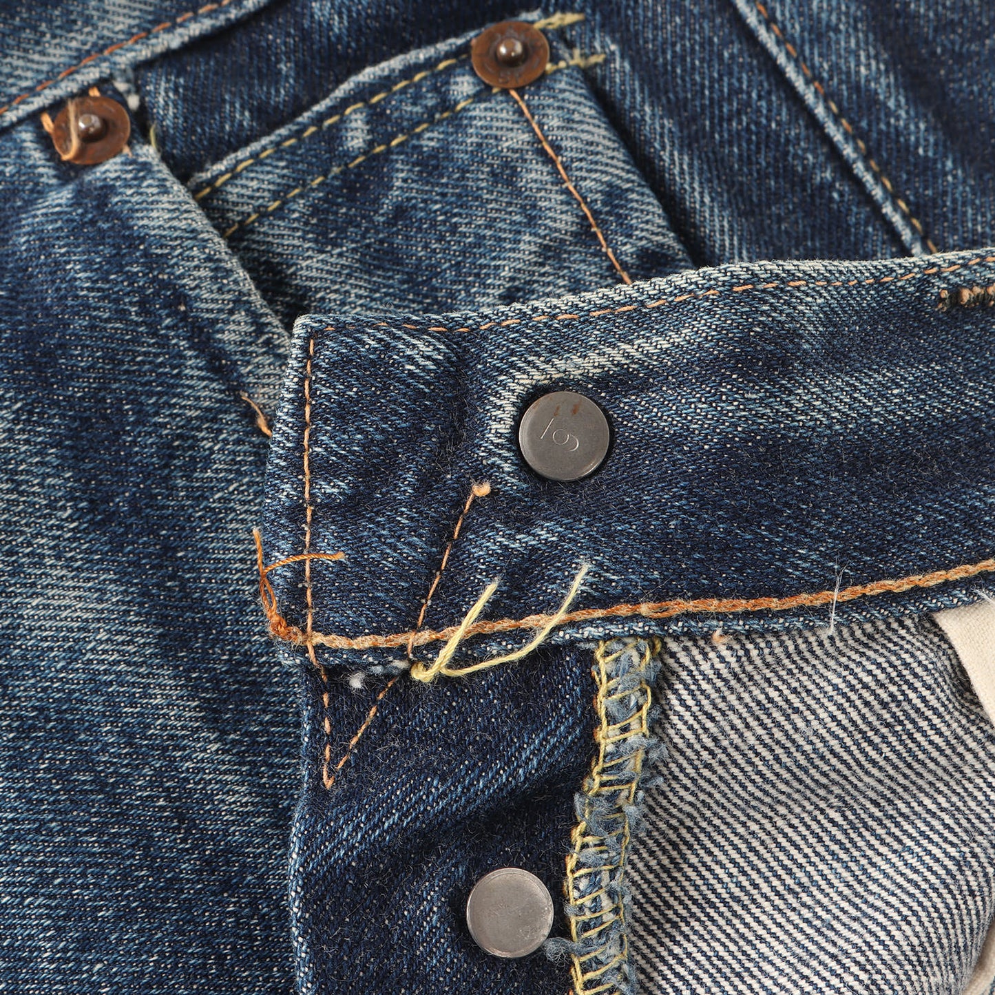 [濃紺 グッドサイズ] 60s 501 Big E デニムパンツ / Vステッチ ボタン裏刻印6