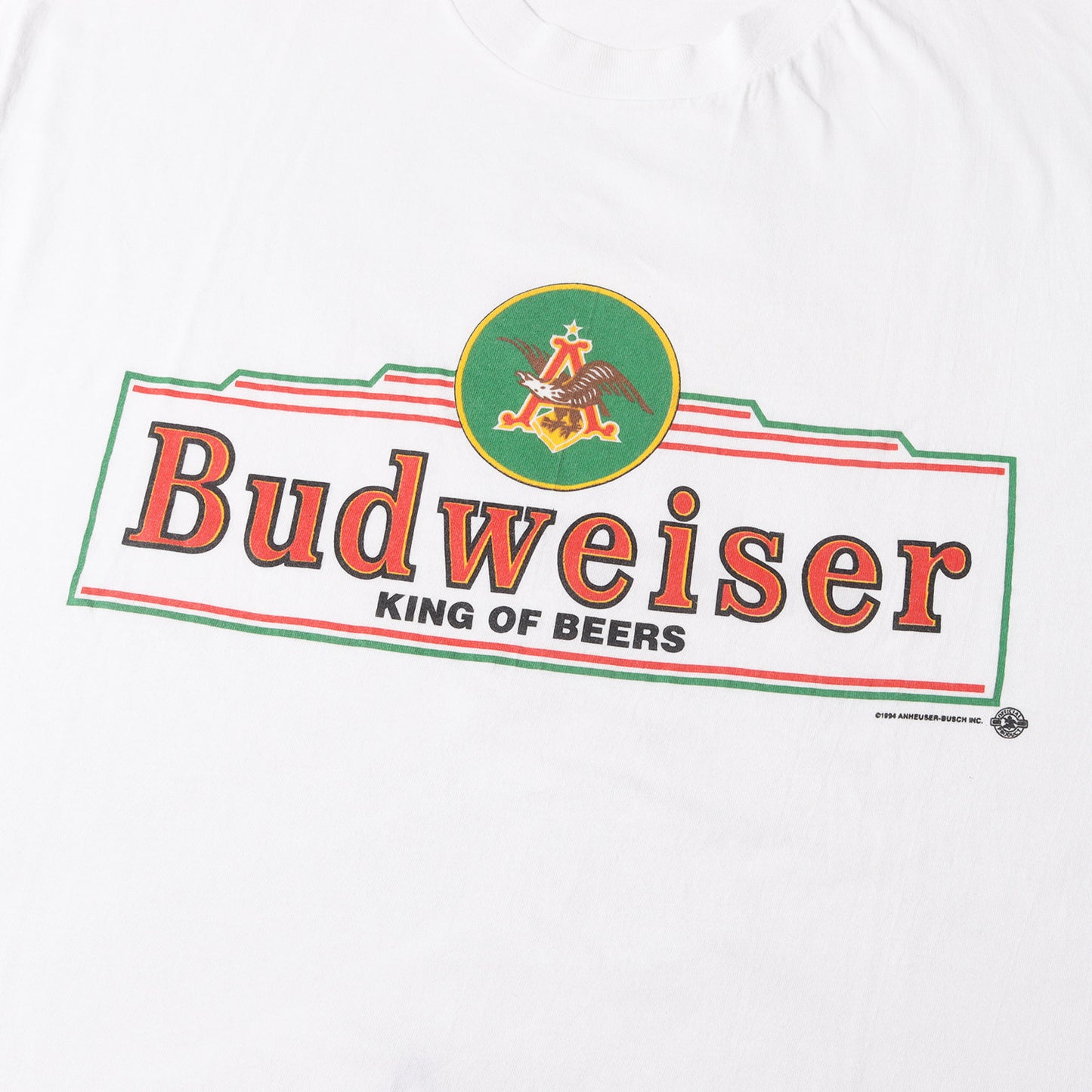 90s Budweiser アンハイザー・ブッシュ ラベルロゴ Tシャツ / USA製 バドワイザー