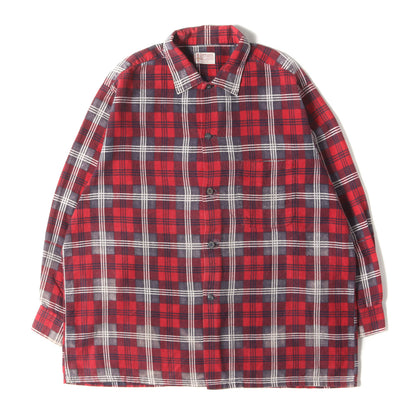 [好配色] 60s プリントチェック フランネルシャツ