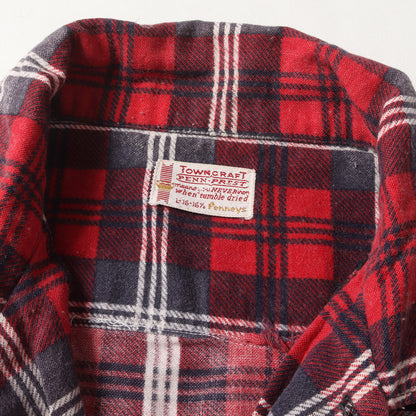 [好配色] 60s プリントチェック フランネルシャツ