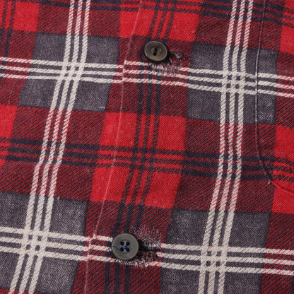 [好配色] 60s プリントチェック フランネルシャツ