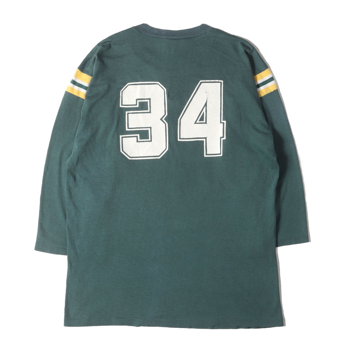 [USA製 グッドコンディション] 70s Campus 両面ナンバリング 7分袖 フットボール Tシャツ