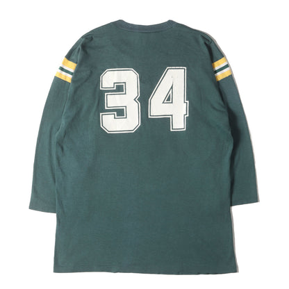 [USA製 グッドコンディション] 70s Campus 両面ナンバリング 7分袖 フットボール Tシャツ