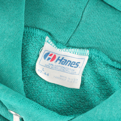 [希少 OLDスラッシャー] 80s ブランドロゴ スウェットパーカー/ USA製 Hanes