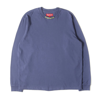 24AW ブランドロゴ刺繍 ロングスリーブ Tシャツ(Embroidered Collar L/S Top)