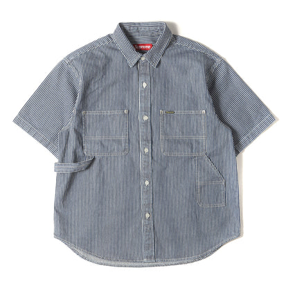 25SS ヒッコリー ルーズフィット ペインター デニム 半袖シャツ(Loose Fit S/S Denim Painter Shirt)