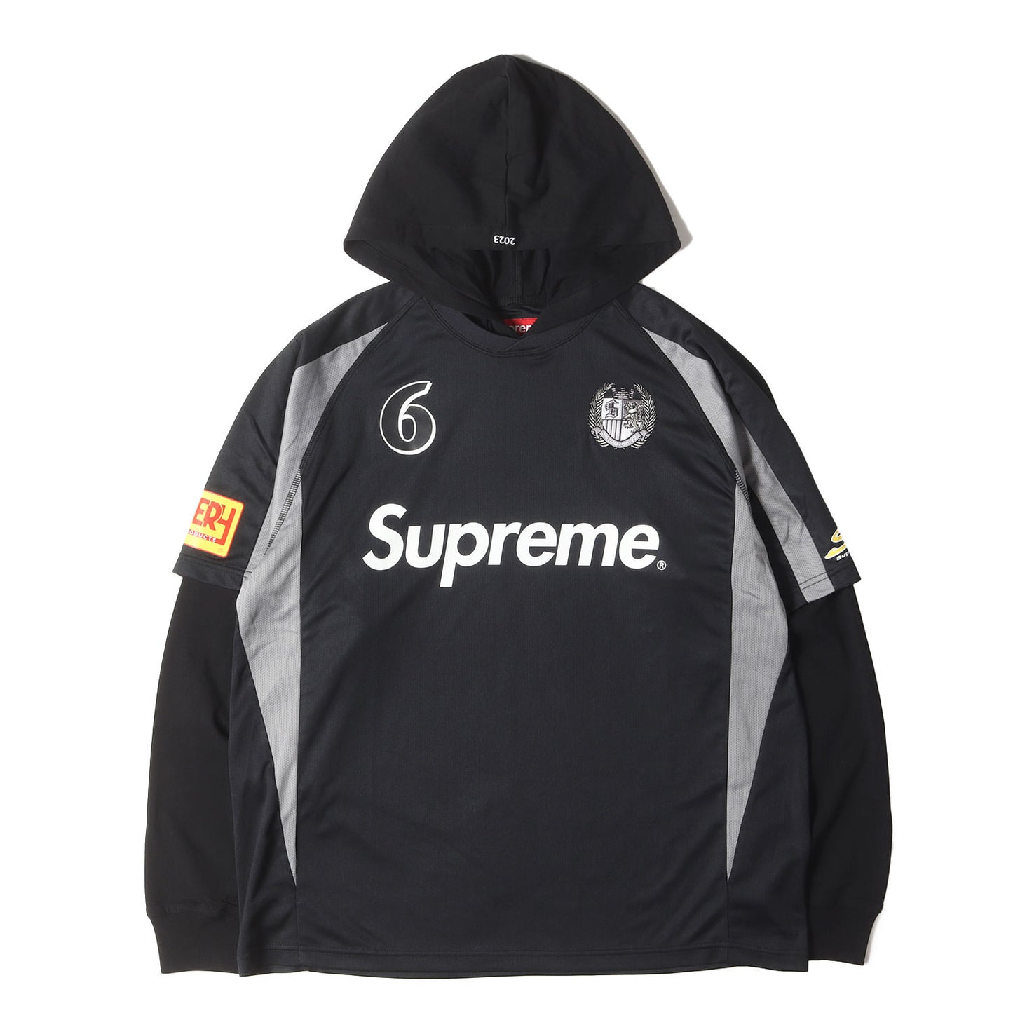 23AW フード付き レイヤード サッカージャージ(Hooded Soccer Jersey)