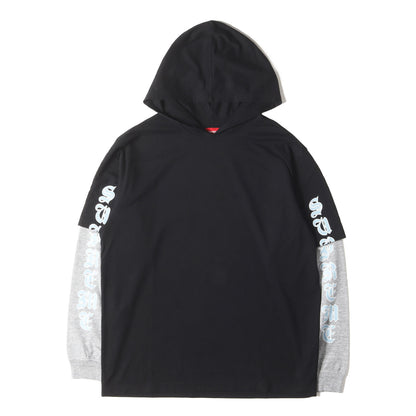 22AW 袖レイヤード フード付き ロングスリーブ Tシャツ(Layered Hooded L/S Top)