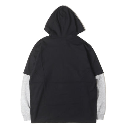 22AW 袖レイヤード フード付き ロングスリーブ Tシャツ(Layered Hooded L/S Top)