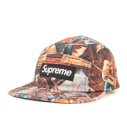 25SS ×Ernie Barnes 総柄グラフィック BOXロゴ キャンプキャップ(Camp Cap)