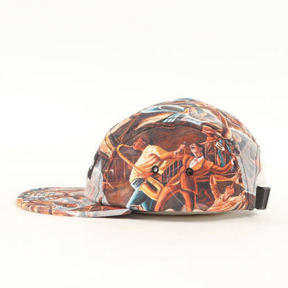25SS ×Ernie Barnes 総柄グラフィック BOXロゴ キャンプキャップ(Camp Cap)