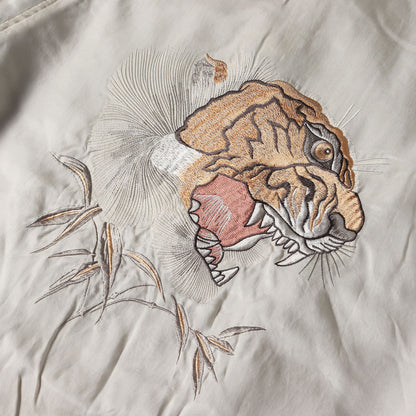 ヴィンテージ加工 虎刺繍 リバーシブル 別珍 スカジャン(FADED VELVETEEN SOUVENIR JACKET)