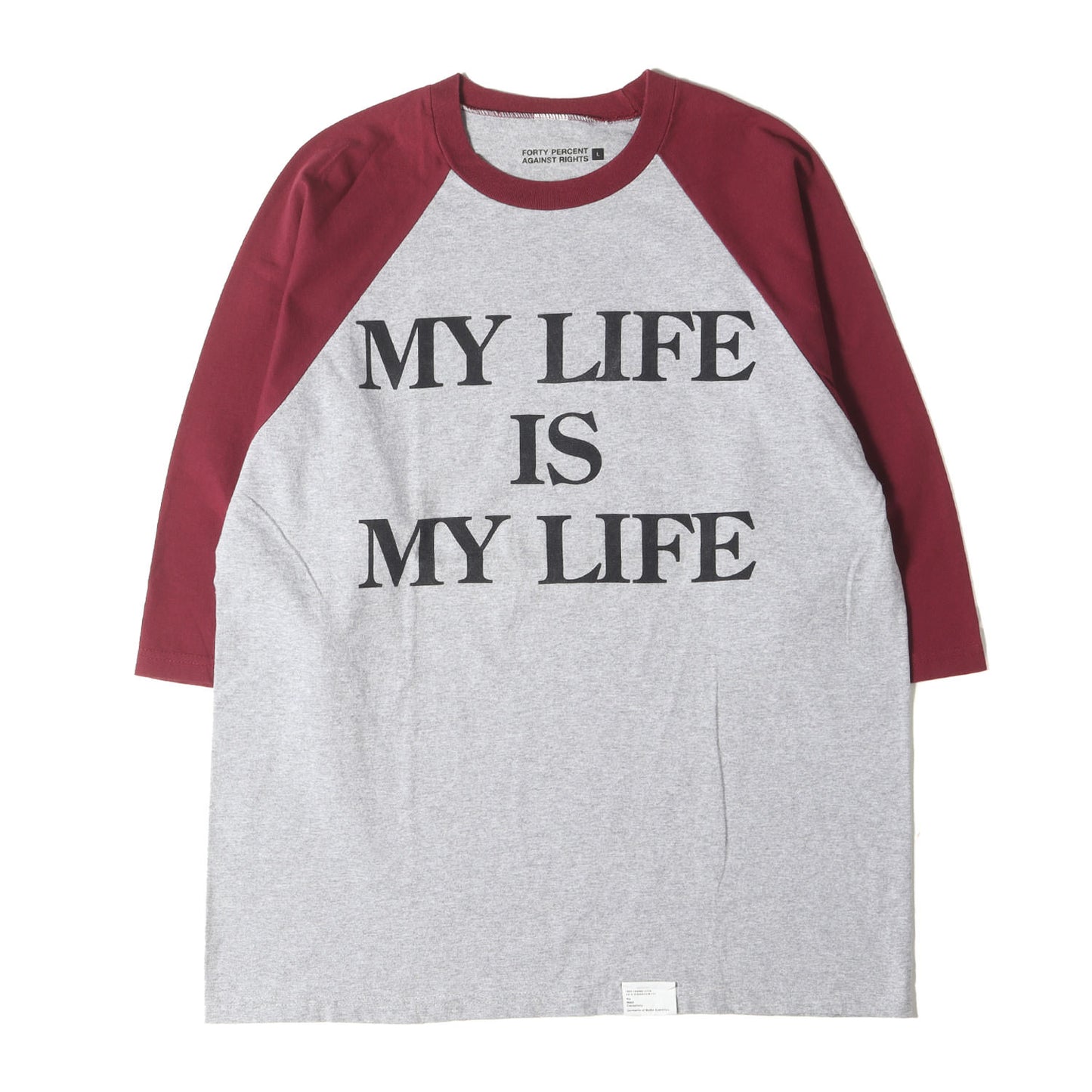 メッセージロゴ 7分袖 ラグラン Tシャツ