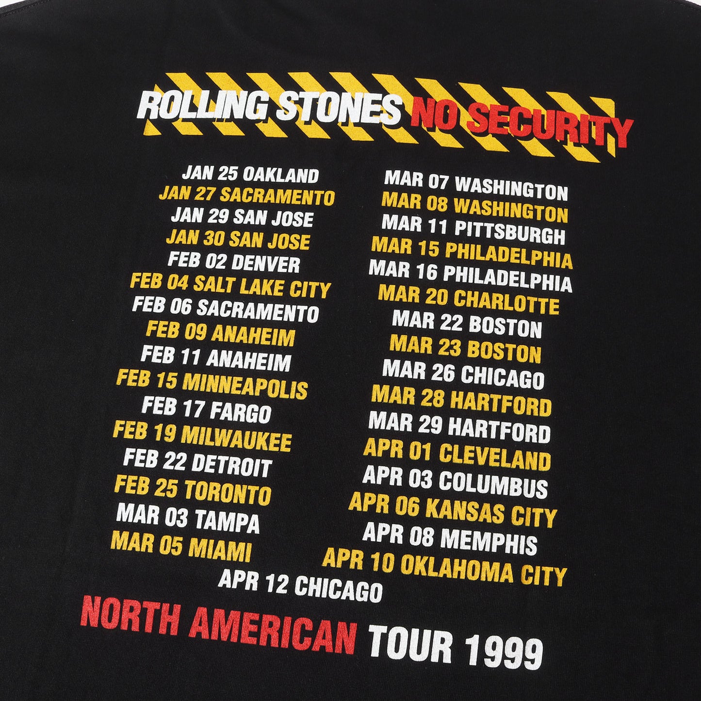 90s The Rolling Stones NORTH AMERICAN TOUR 1999 リップ&タン Tシャツ(SOF Teeボディ)