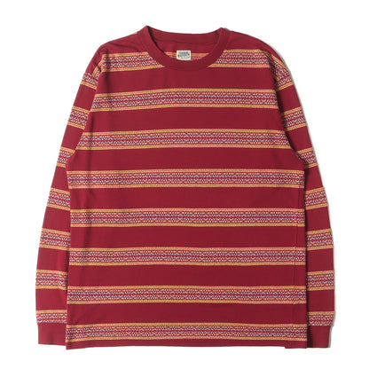 ジャガード ボーダー ロングスリーブ Tシャツ