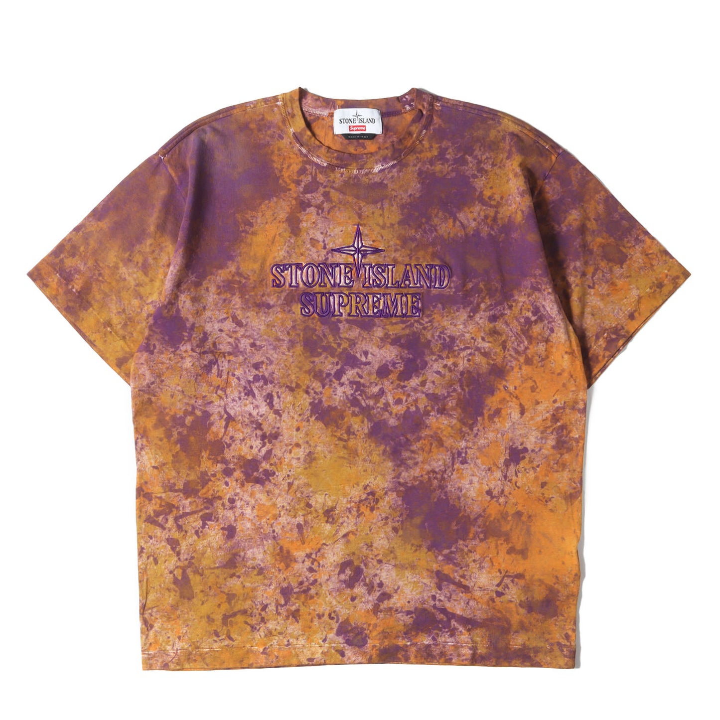 22AW ×STONE ISLAND ロゴ刺繍 ペイントカモ Tシャツ(Embroidered Logo S/S Top)
