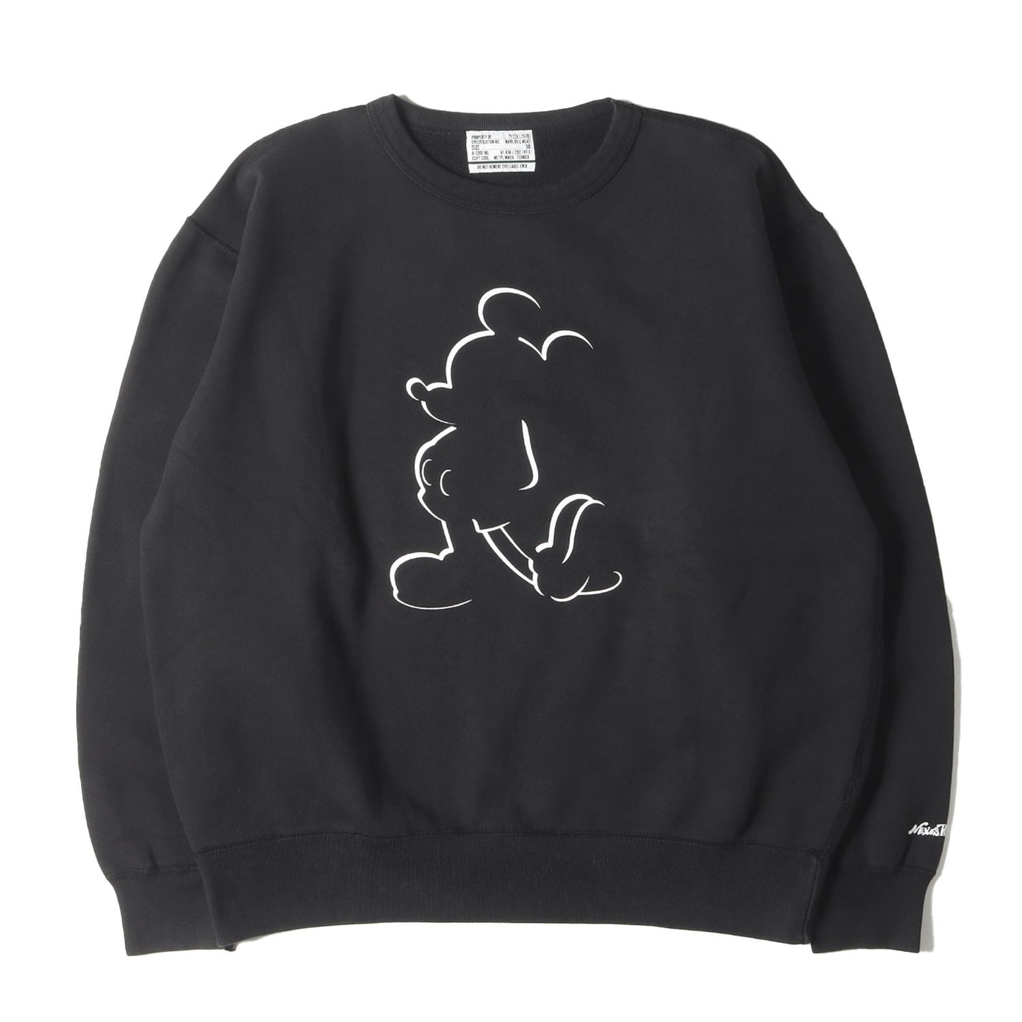 ×Disney シャドウ ミッキーマウス スウェット(SHADOW MICKEY CREW NECK SWEAT)