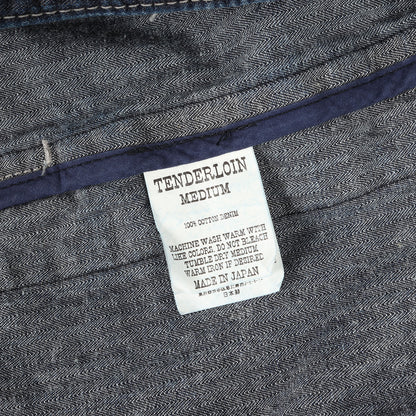 23SS ヘリンボーンデニム ノーカラー 3つボタン ジャケット(DENIM HB 3BUTTON JKT)