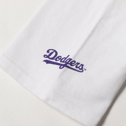 22SS ×mami ×Los Angeles Dodgers 少年イラスト ヘビー Tシャツ(LA Dodgers Boy Purple&Gold T-shirt)