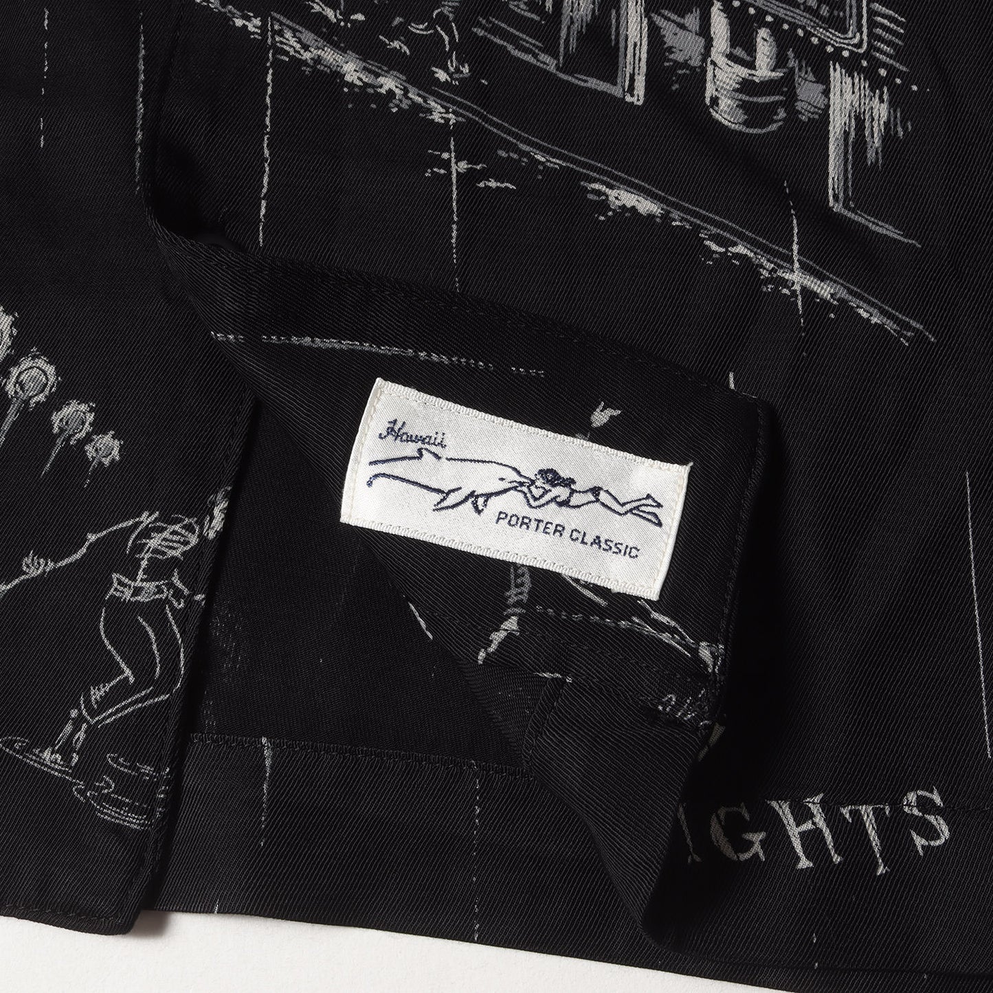 23AW スケッチ柄 オープンカラー レーヨンシャツ(BEAT SKULL IN THE RAIN)