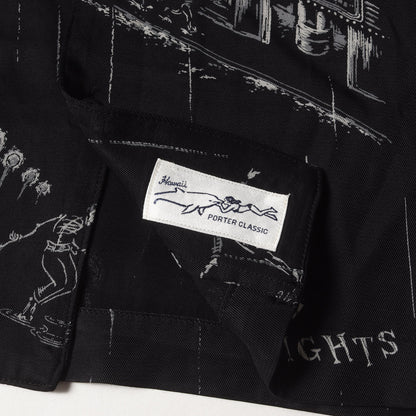 23AW スケッチ柄 オープンカラー レーヨンシャツ(BEAT SKULL IN THE RAIN)