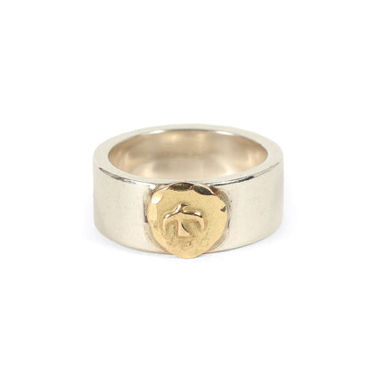 オールド 金メタル付き 平打ちリング