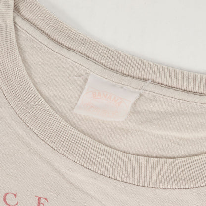 80s 地球プリント ロングスリーブ Tシャツ