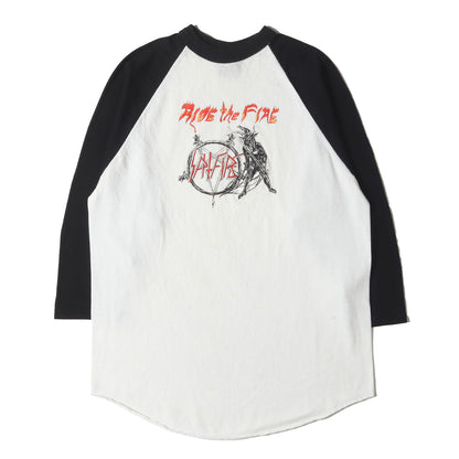 90s SLAYER パロディーロゴ ラグラン 7分袖 Tシャツ / USA製