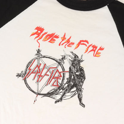90s SLAYER パロディーロゴ ラグラン 7分袖 Tシャツ / USA製