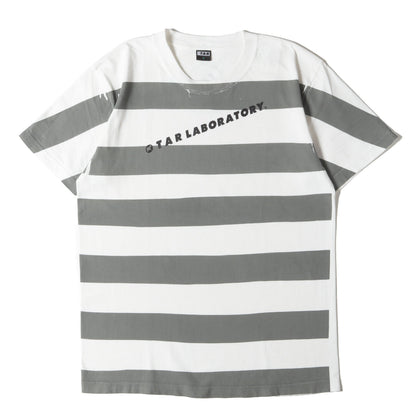 ボーダー オーバープリント Tシャツ