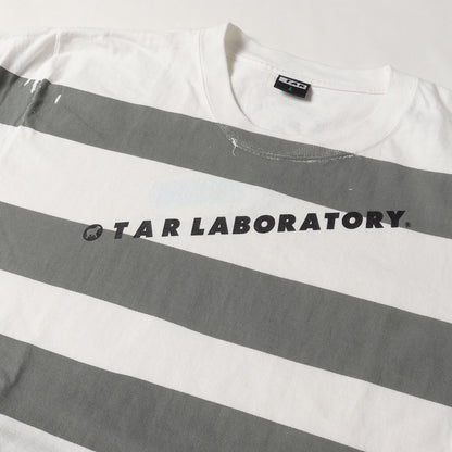 ボーダー オーバープリント Tシャツ
