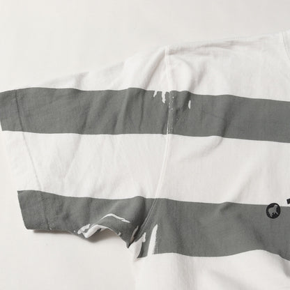 ボーダー オーバープリント Tシャツ