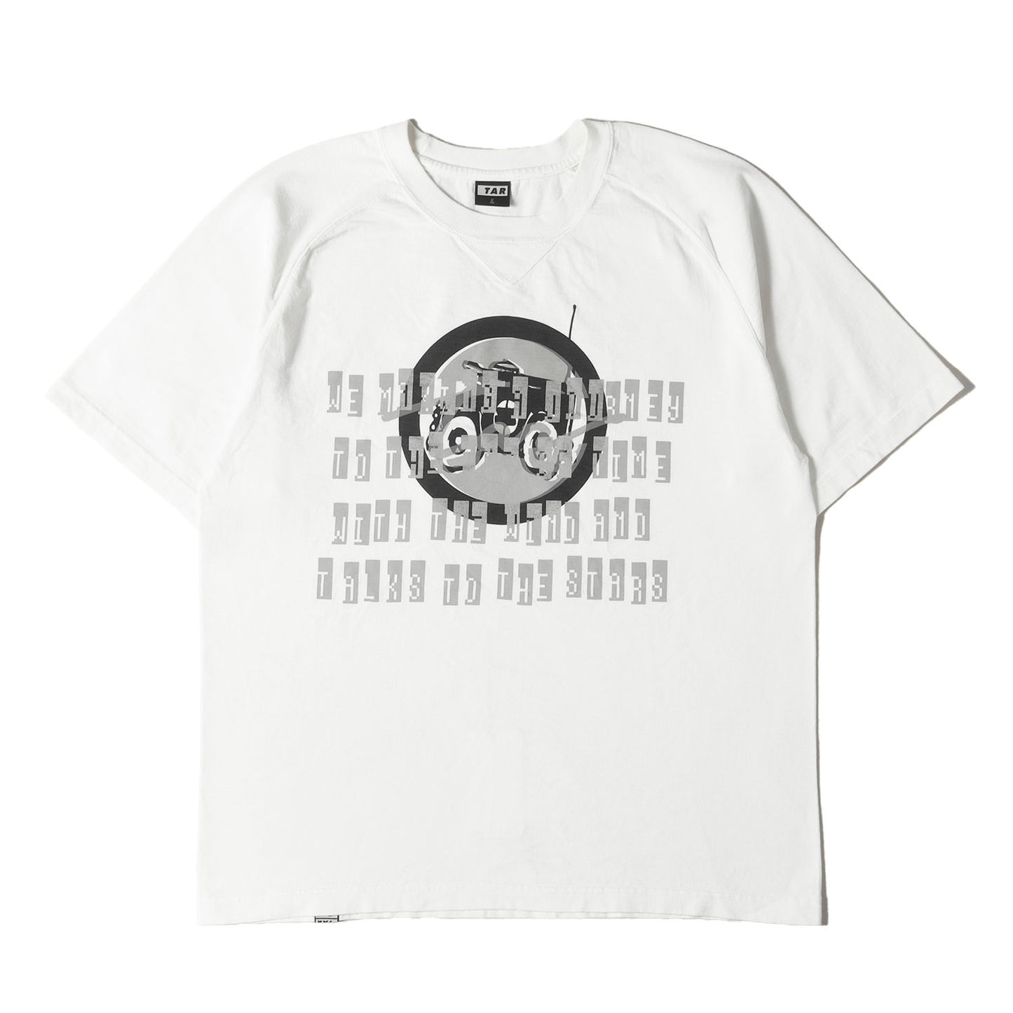 グラフィックプリント 前V Tシャツ