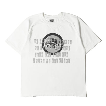 グラフィックプリント 前V Tシャツ