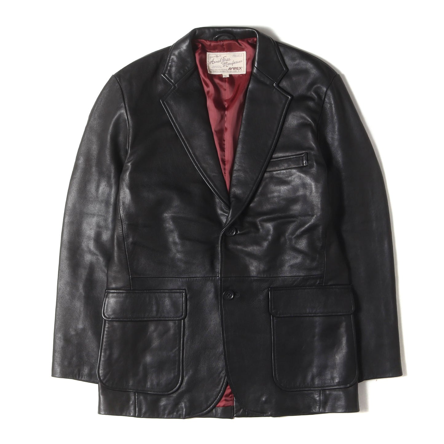 シープスキンレザー 2つボタン テーラードジャケット (SHEEP 2BUTTON TAILOERD JACKET)