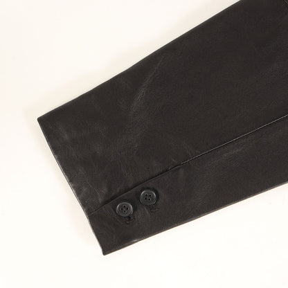 シープスキンレザー 2つボタン テーラードジャケット (SHEEP 2BUTTON TAILOERD JACKET)