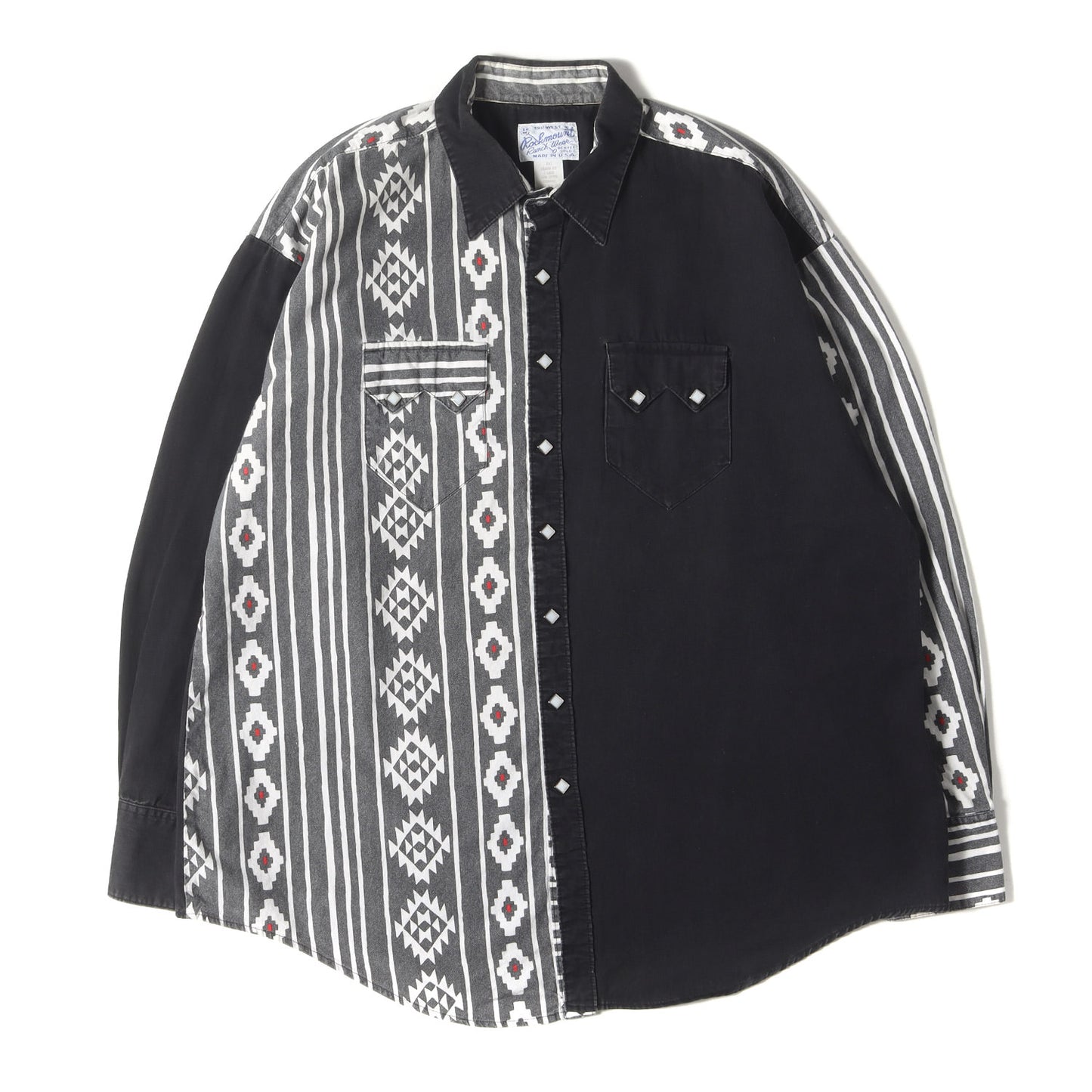 90s ネイティブ柄 コットン ウエスタンシャツ (USA製)