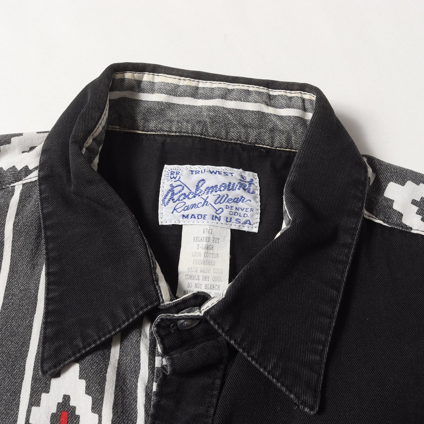 90s ネイティブ柄 コットン ウエスタンシャツ (USA製)