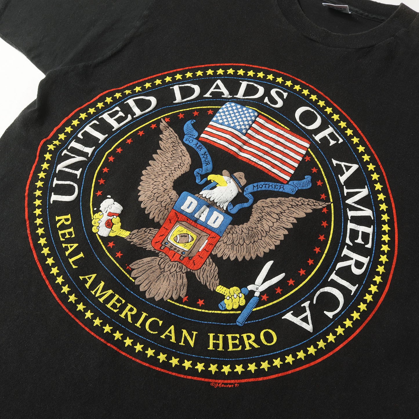 90s UNITED DADS OF AMERICA Tシャツ / USA製 FRUIT OF THE LOOM