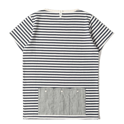 バックポケット付き ボーダー Tシャツ / バスクシャツ(BORDER CREW S/S)