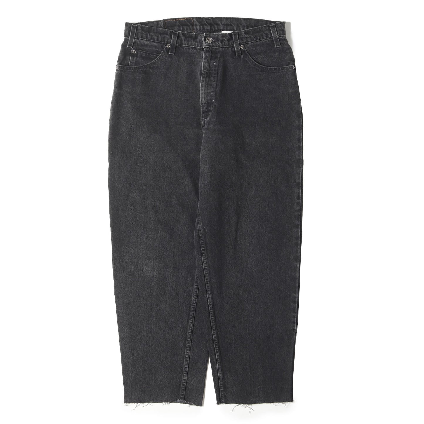 90s 560 後染めブラック ルーズ テーパード デニムパンツ(42560-4159)